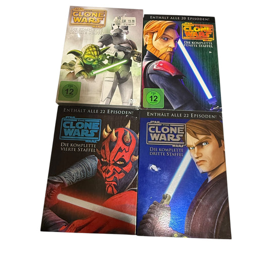 DVD Star Wars The Clone Wars Staffel 3,4,5,6 neuwertig Box