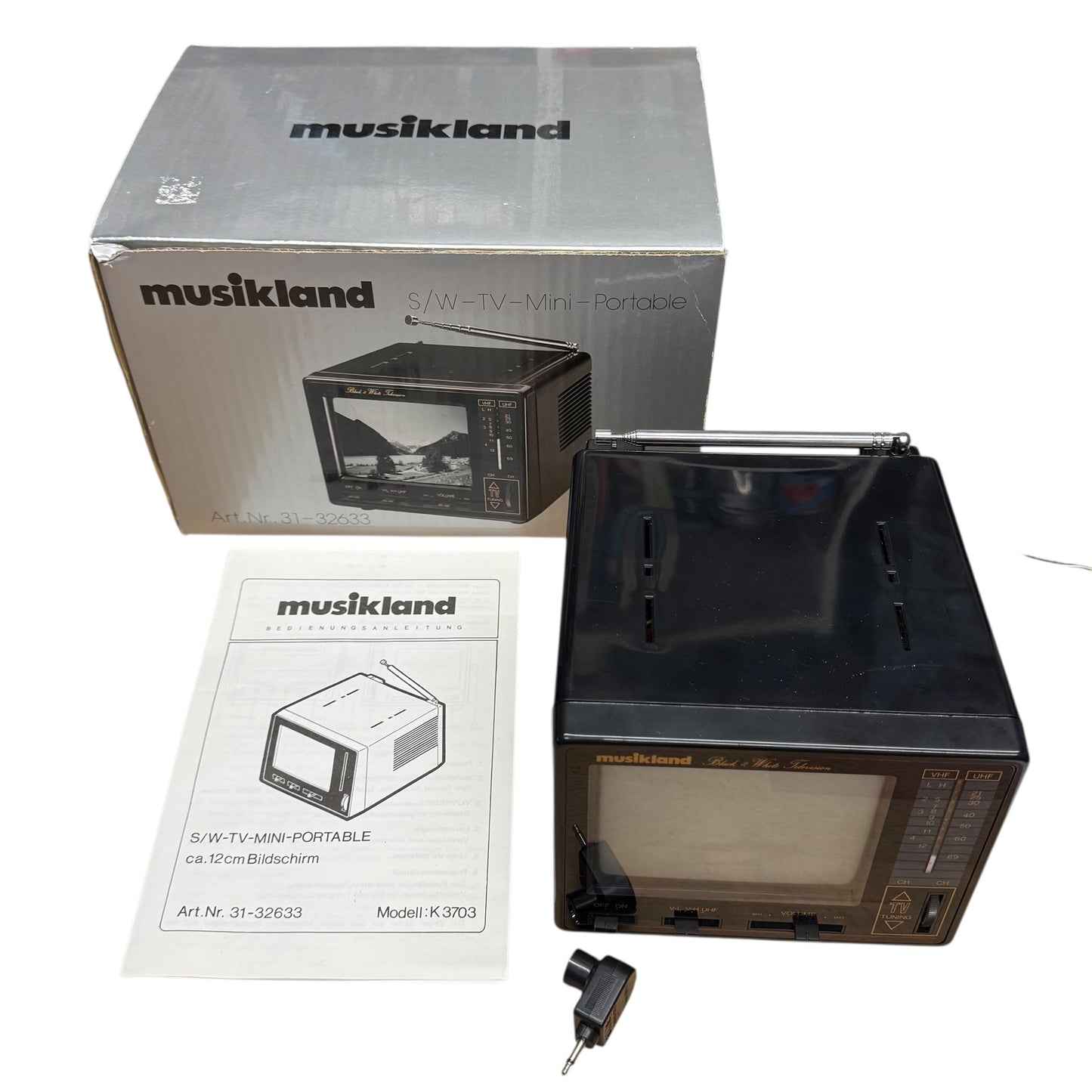 Musicland Mini Schwarz Weiß Mod. K3703 Fernseher in OVP