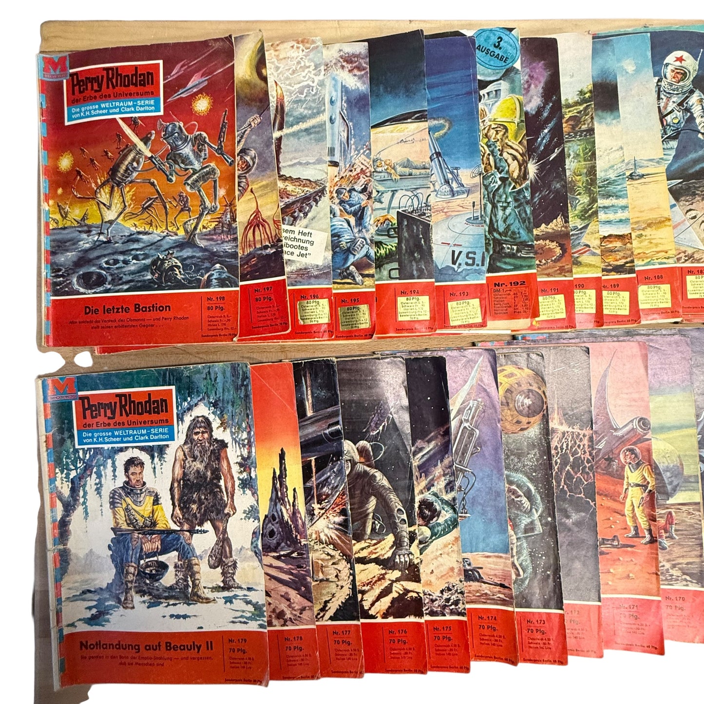 Perry Rhodan Hefte 38Stk Nr 160 - 198 1 Auflagen Roman