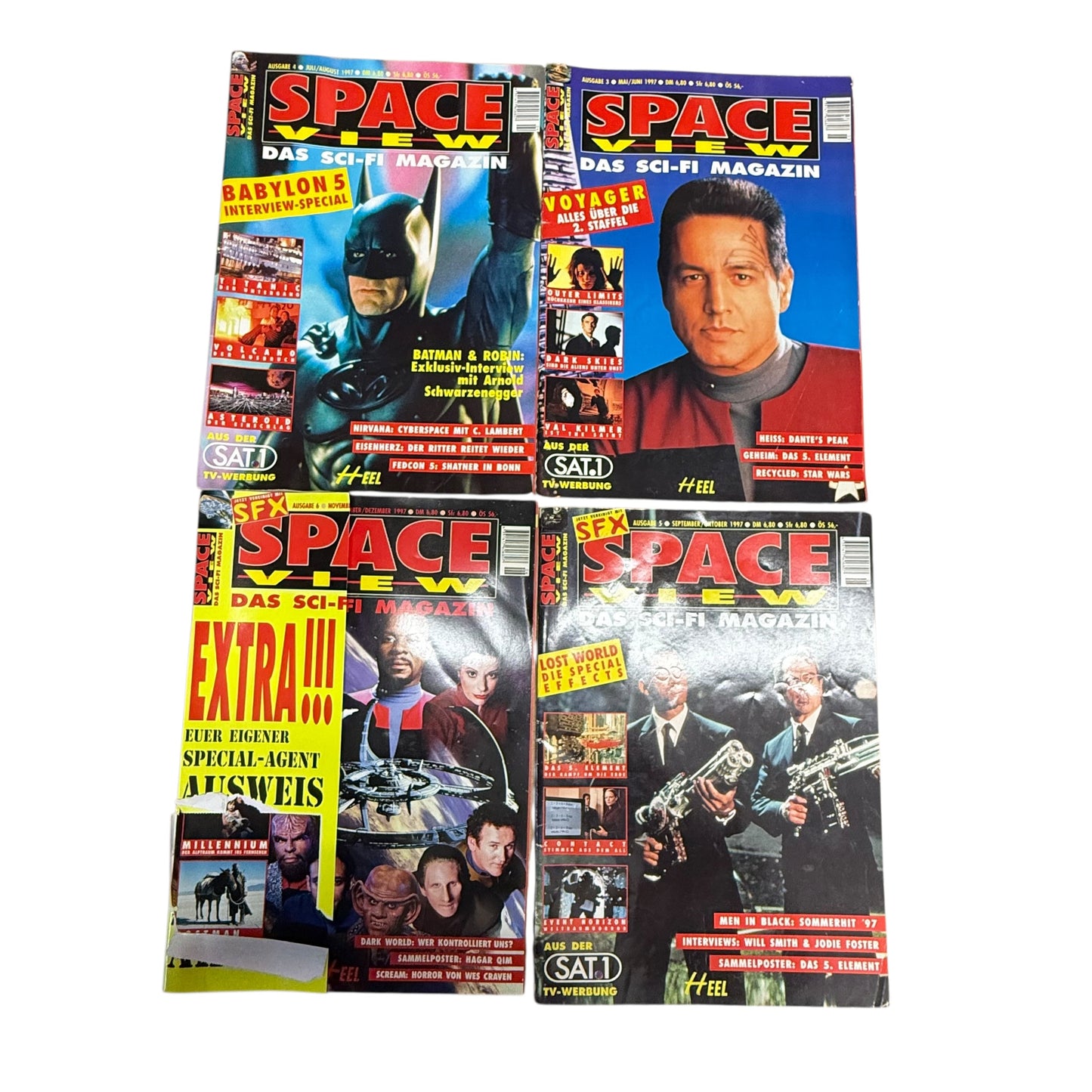 Space View Das SCI-FI Magazin 1997 Ausgabe 3,4,5,6 Zeitschrift  Star Wars Das 5 Element