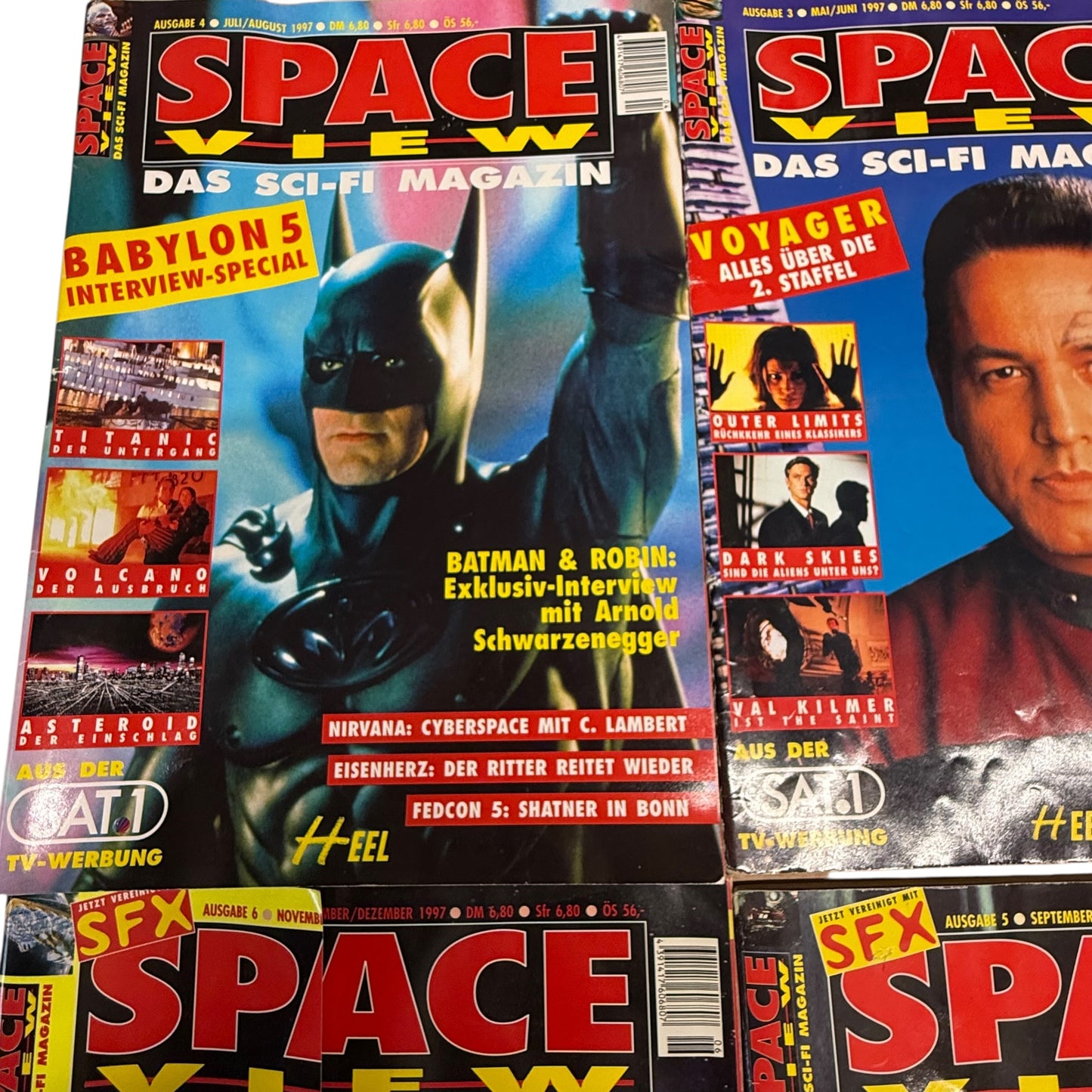 Space View Das SCI-FI Magazin 1997 Ausgabe 3,4,5,6 Zeitschrift  Star Wars Das 5 Element