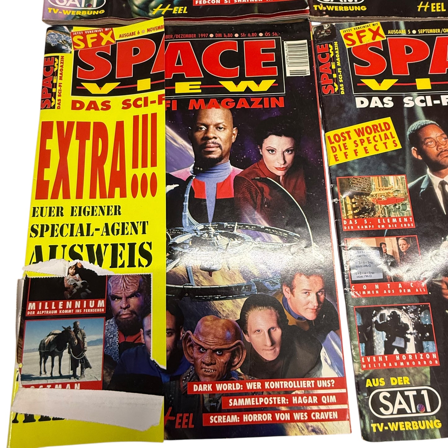 Space View Das SCI-FI Magazin 1997 Ausgabe 3,4,5,6 Zeitschrift  Star Wars Das 5 Element