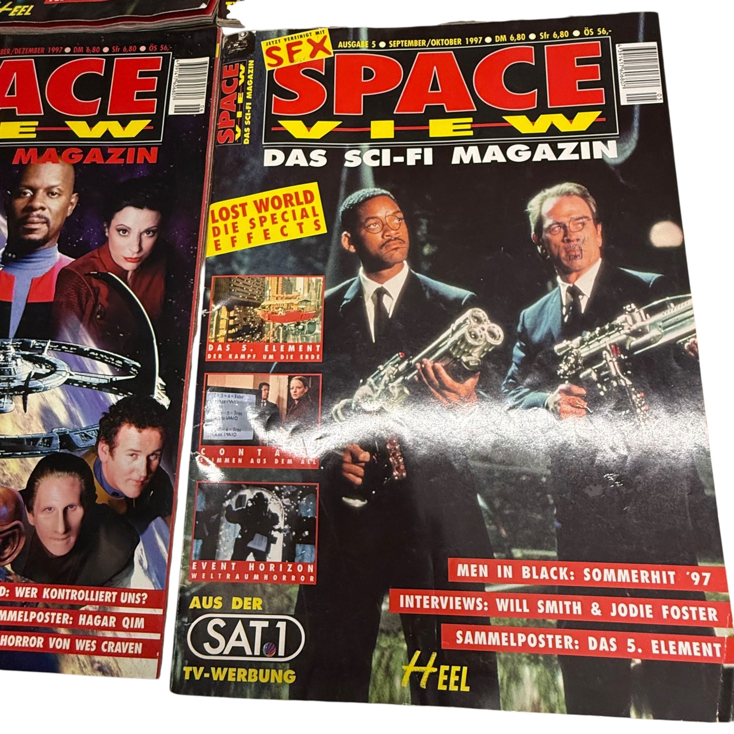 Space View Das SCI-FI Magazin 1997 Ausgabe 3,4,5,6 Zeitschrift  Star Wars Das 5 Element