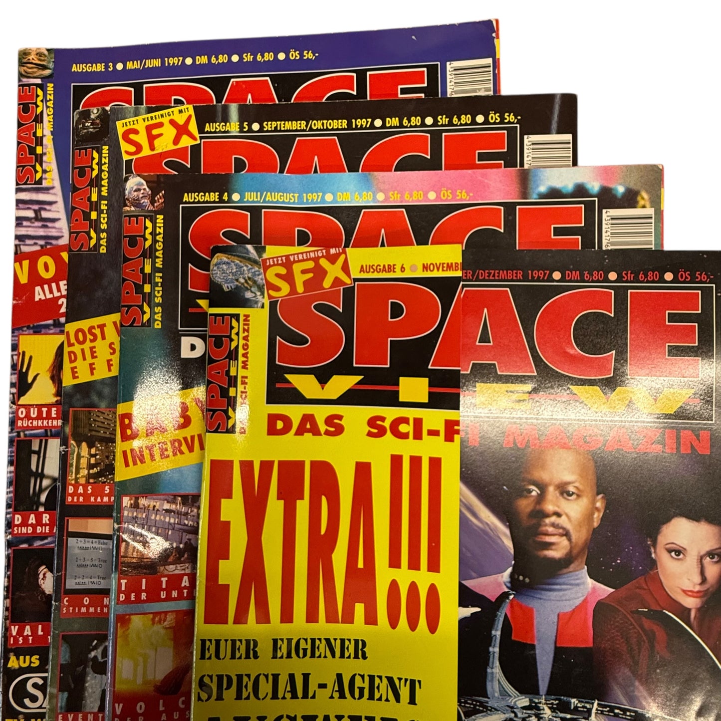 Space View Das SCI-FI Magazin 1997 Ausgabe 3,4,5,6 Zeitschrift  Star Wars Das 5 Element