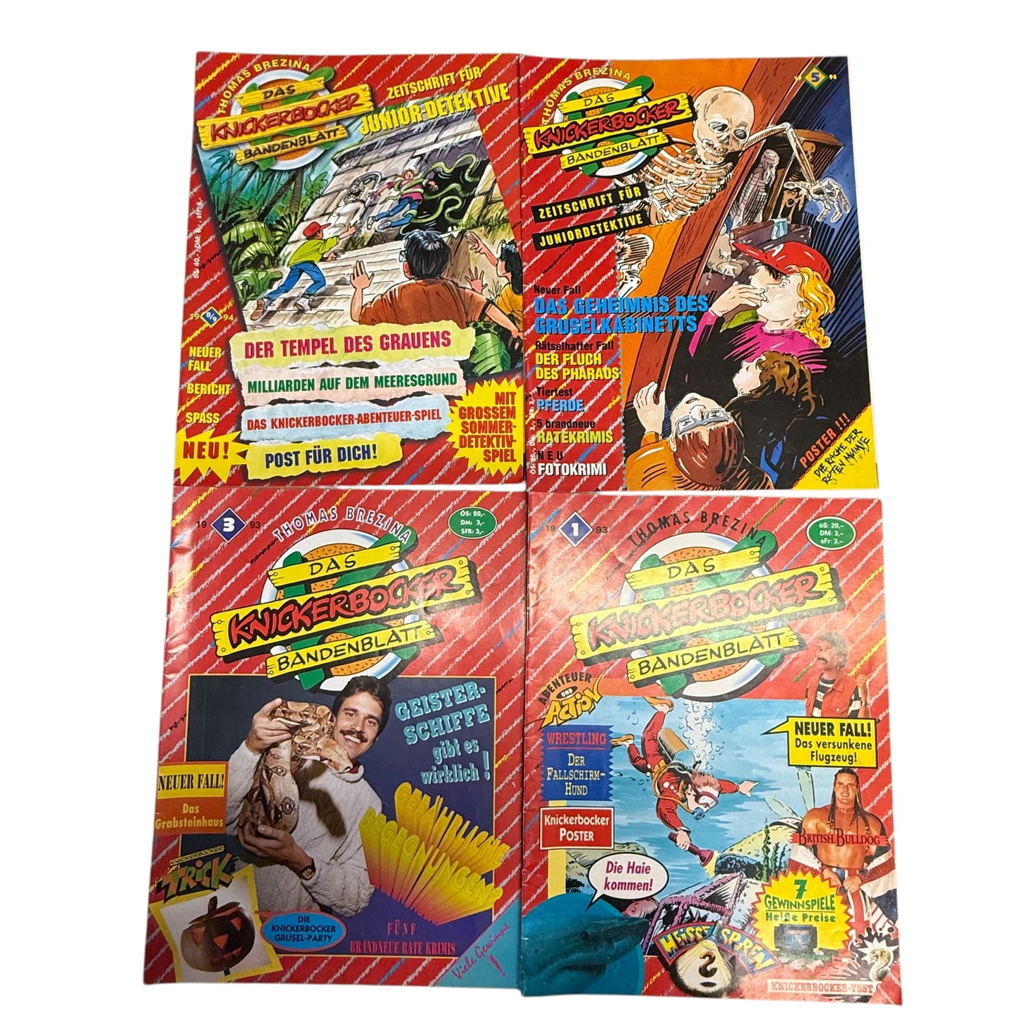 Das Kinkerbocker Bandenblatt 1993 / 1994 4 Stk. Hefte