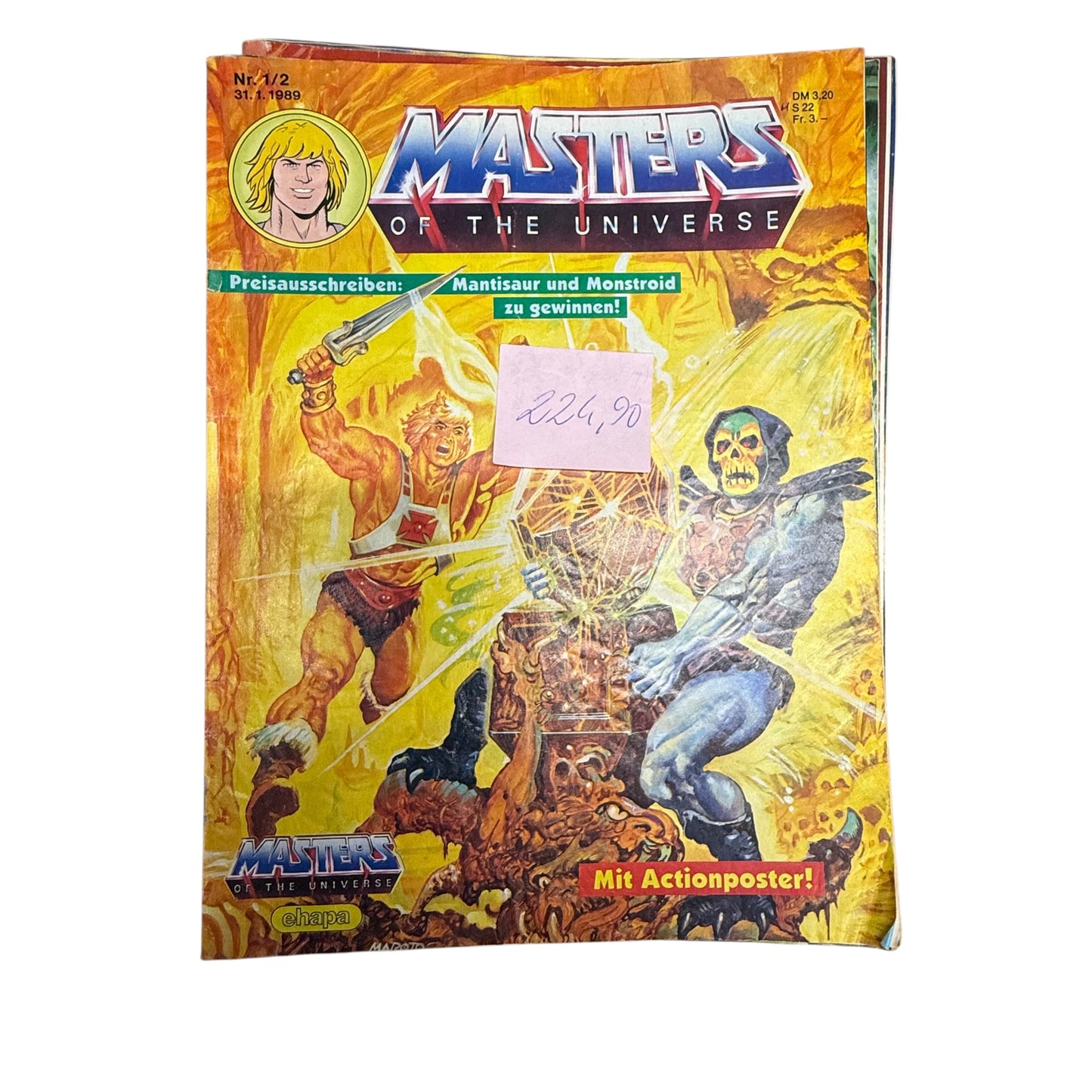 Masters of the Universe Comic Hefte 9Stk He Man Nr 12 9 8 7 6 5 4 3 1 1988 1989