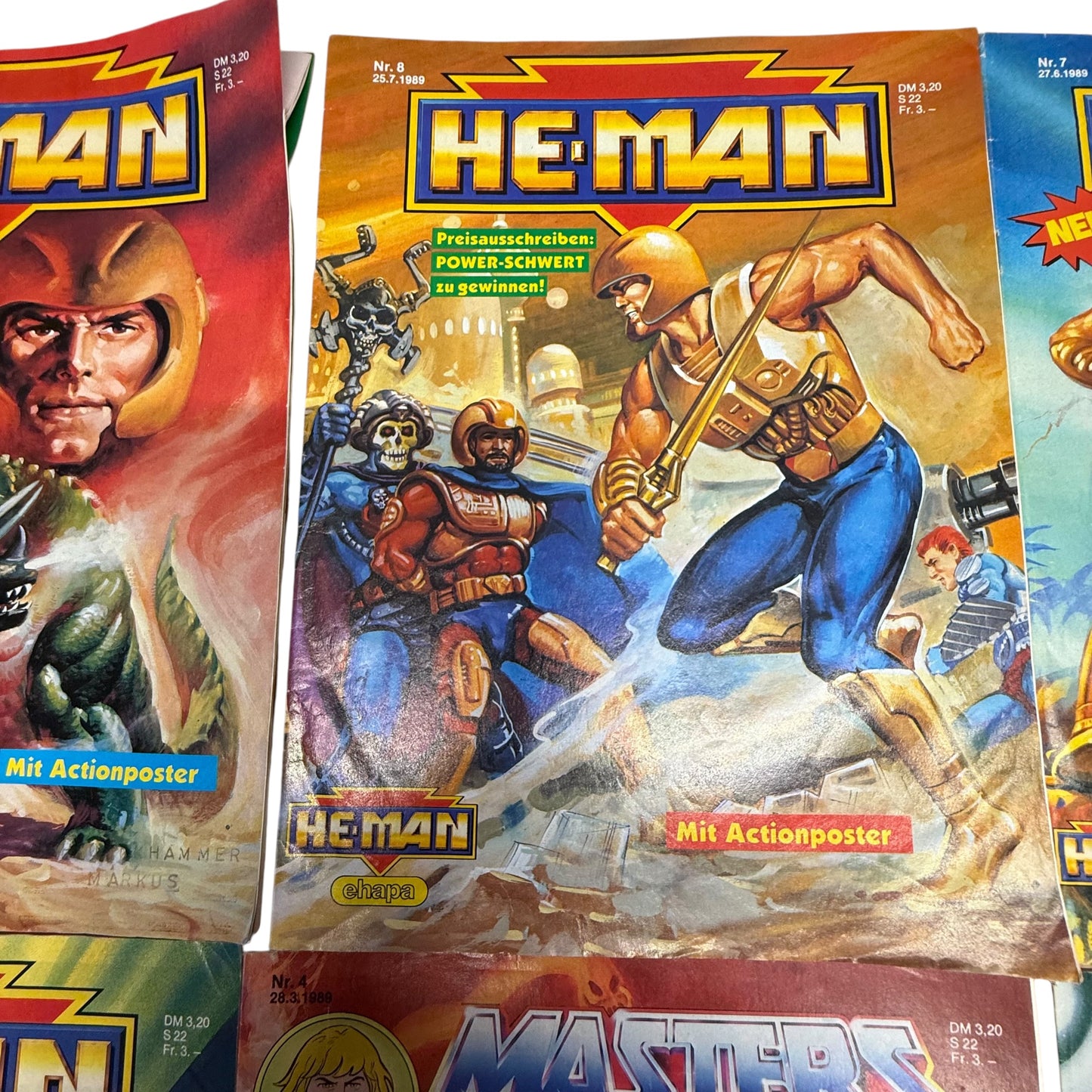 Masters of the Universe Comic Hefte 9Stk He Man Nr 12 9 8 7 6 5 4 3 1 1988 1989