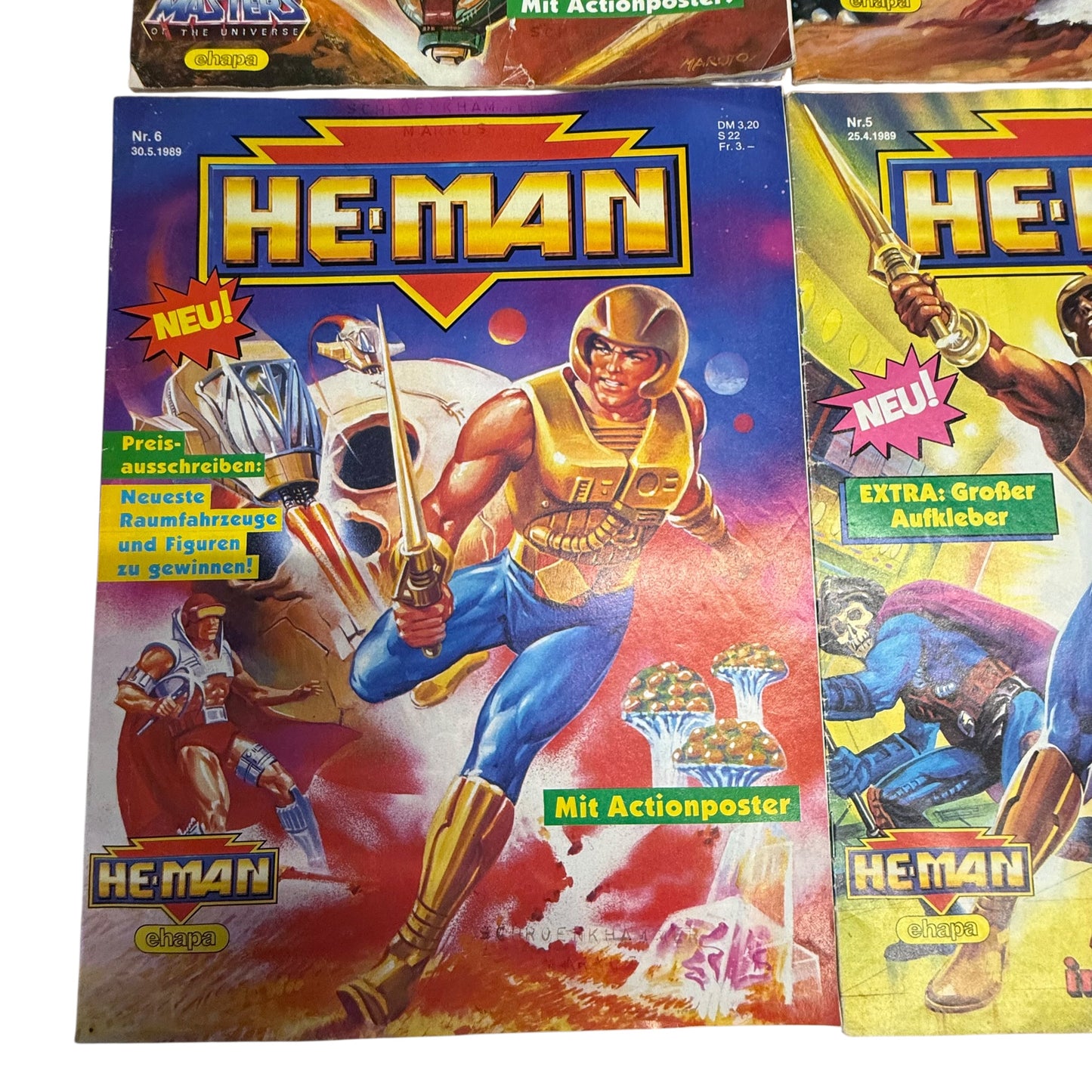 Masters of the Universe Comic Hefte 9Stk He Man Nr 12 9 8 7 6 5 4 3 1 1988 1989