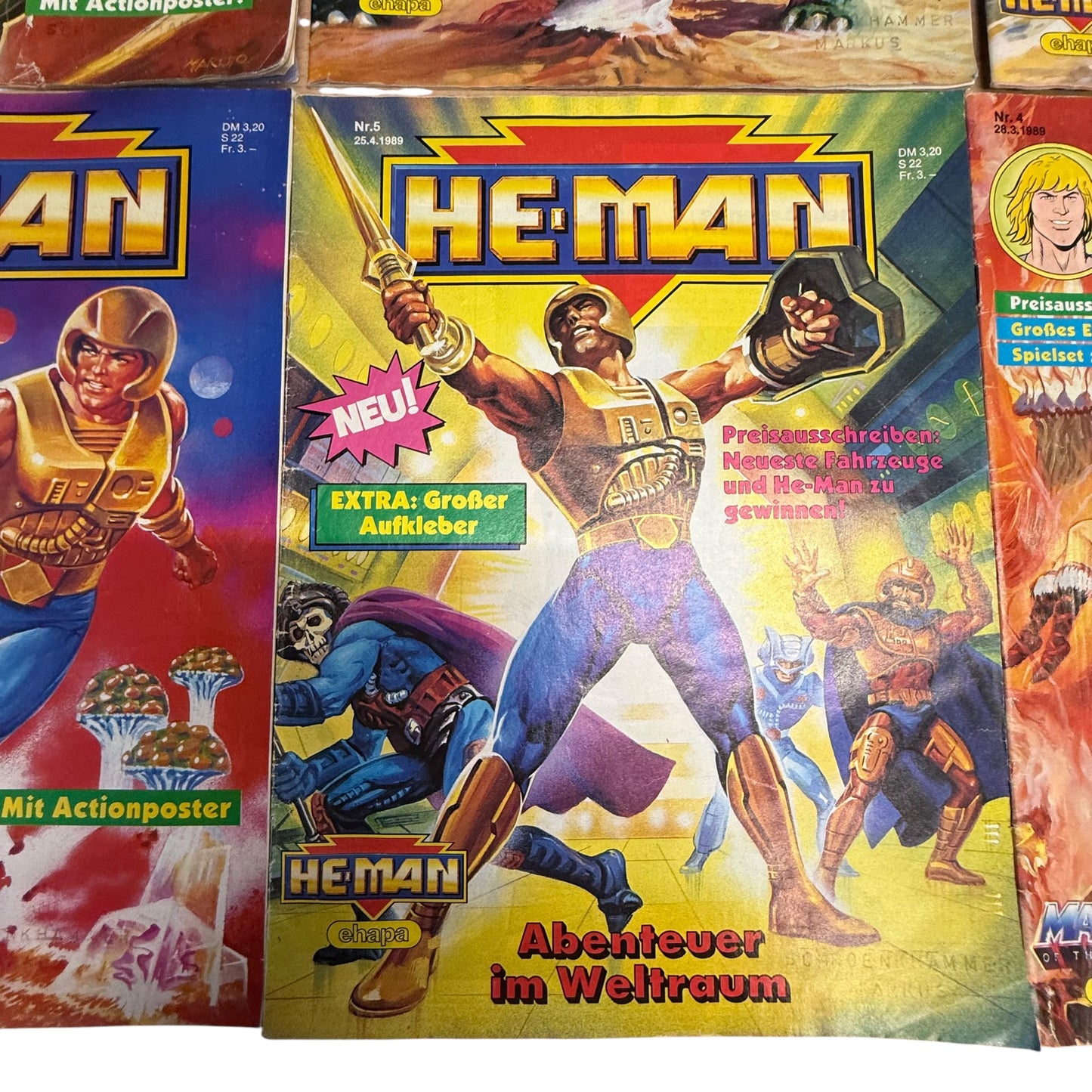 Masters of the Universe Comic Hefte 9Stk He Man Nr 12 9 8 7 6 5 4 3 1 1988 1989