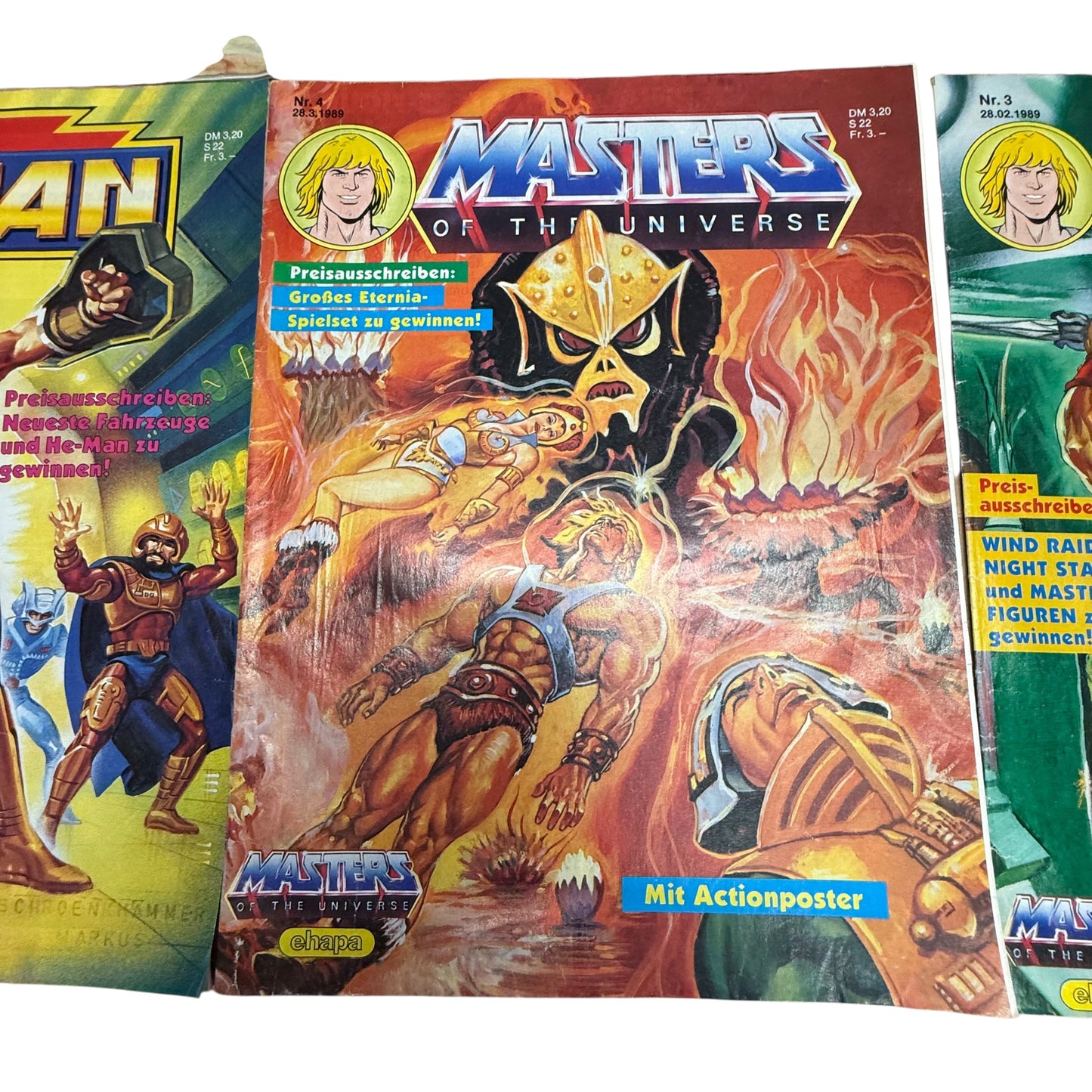 Masters of the Universe Comic Hefte 9Stk He Man Nr 12 9 8 7 6 5 4 3 1 1988 1989