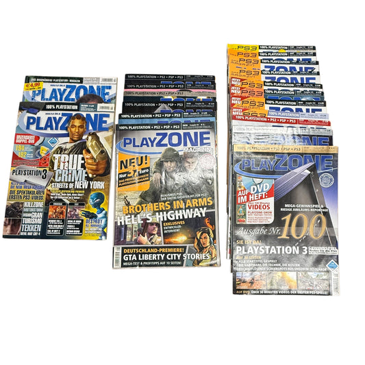 Playzone Playstation Magazin PS1 PS2 PS3 19 Stk. Hefte 2003 2005 2006 2007