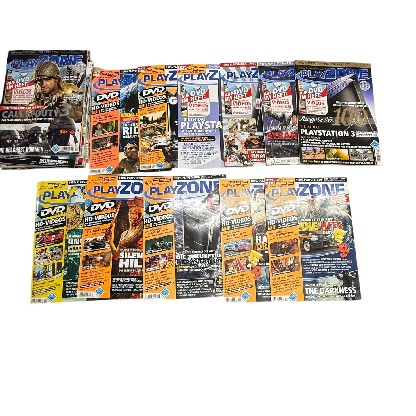 Playzone Playstation Magazin PS1 PS2 PS3 19 Stk. Hefte 2003 2005 2006 2007