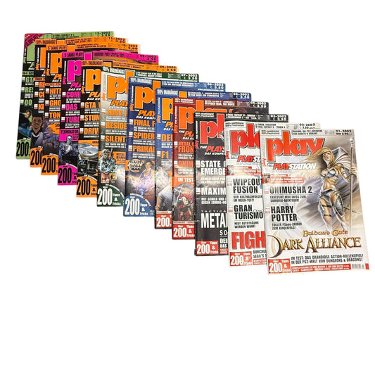 PLAY The Playstation Magazin 12 Stk. Hefte Kompletter Jahrgang 2002