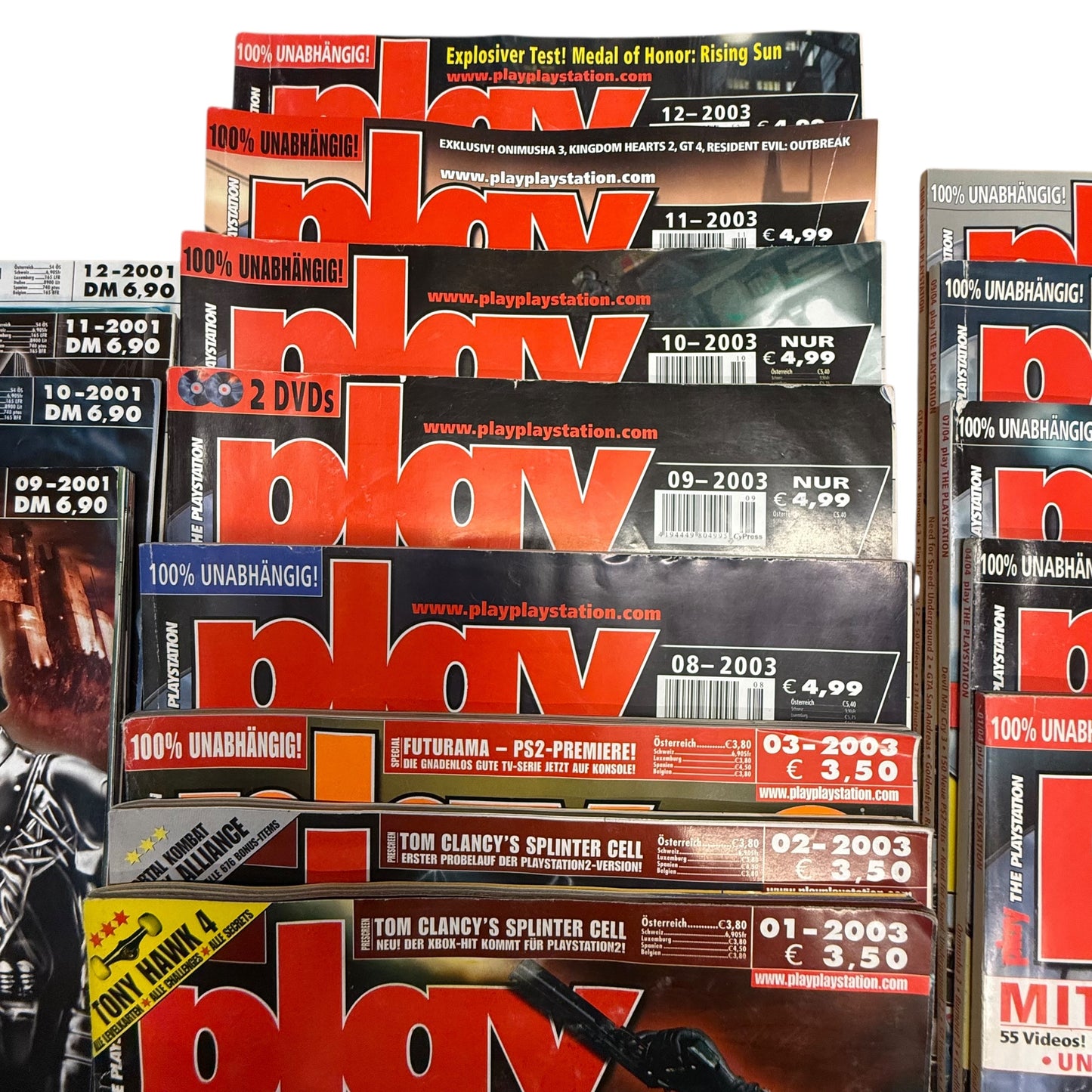 PLAY The Playstation Magazin 17 Stk. Hefte 2001 2003 2004