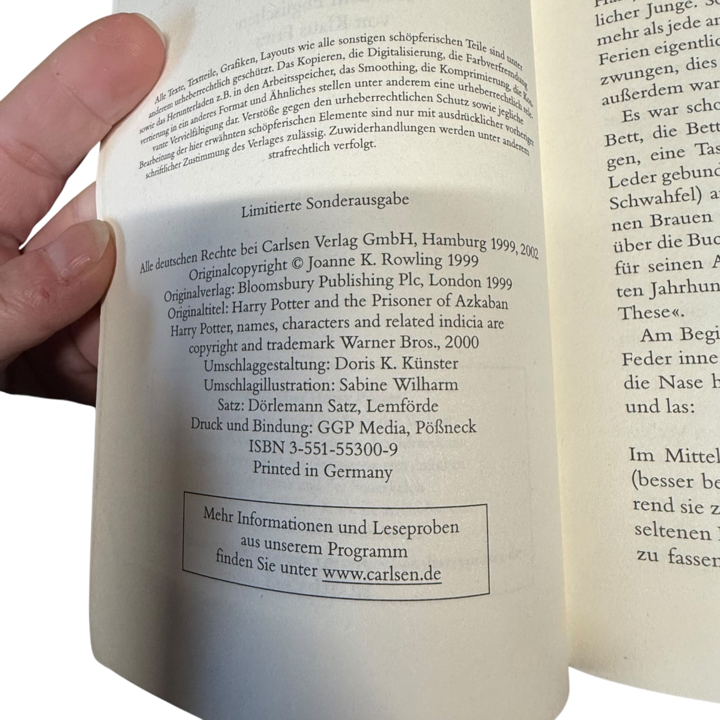 Harry Potter Bücher Limitierte Sonderausgabe 1997 2000