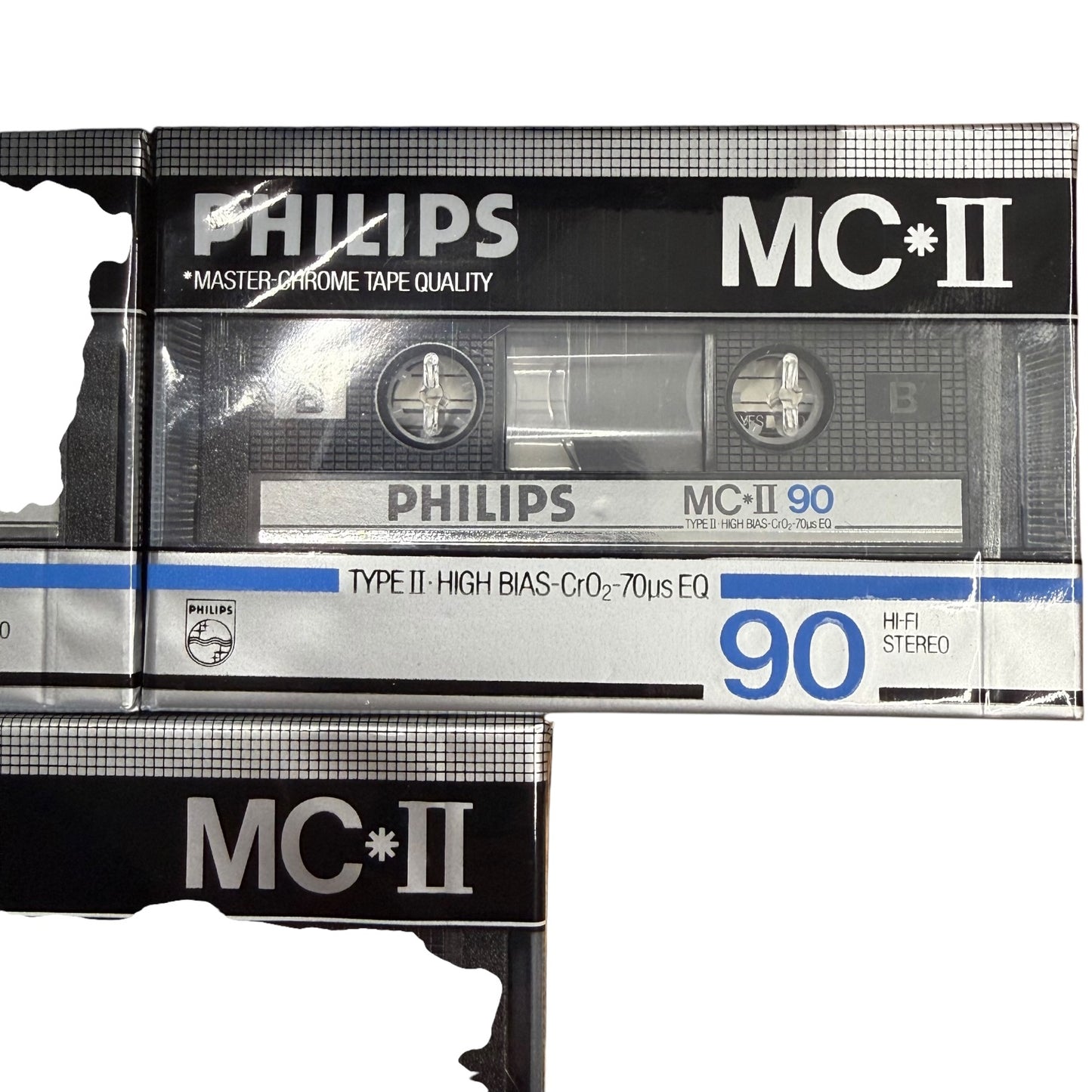 Philips Casetten 3 Stück MC-2 mit OVP 90