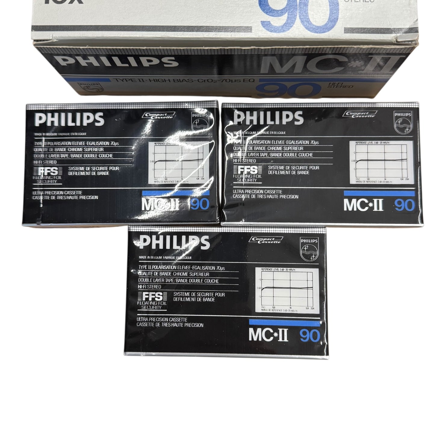 Philips Casetten 3 Stück MC-2 mit OVP 90