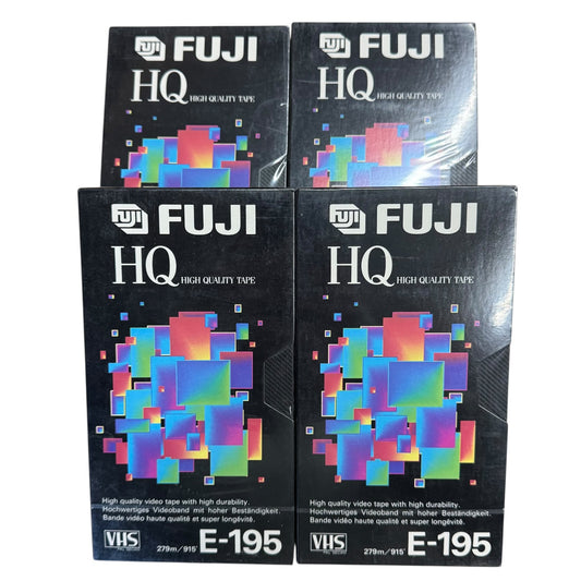 Fuji VHS HQ E-195 Videocassetten 4 Stück