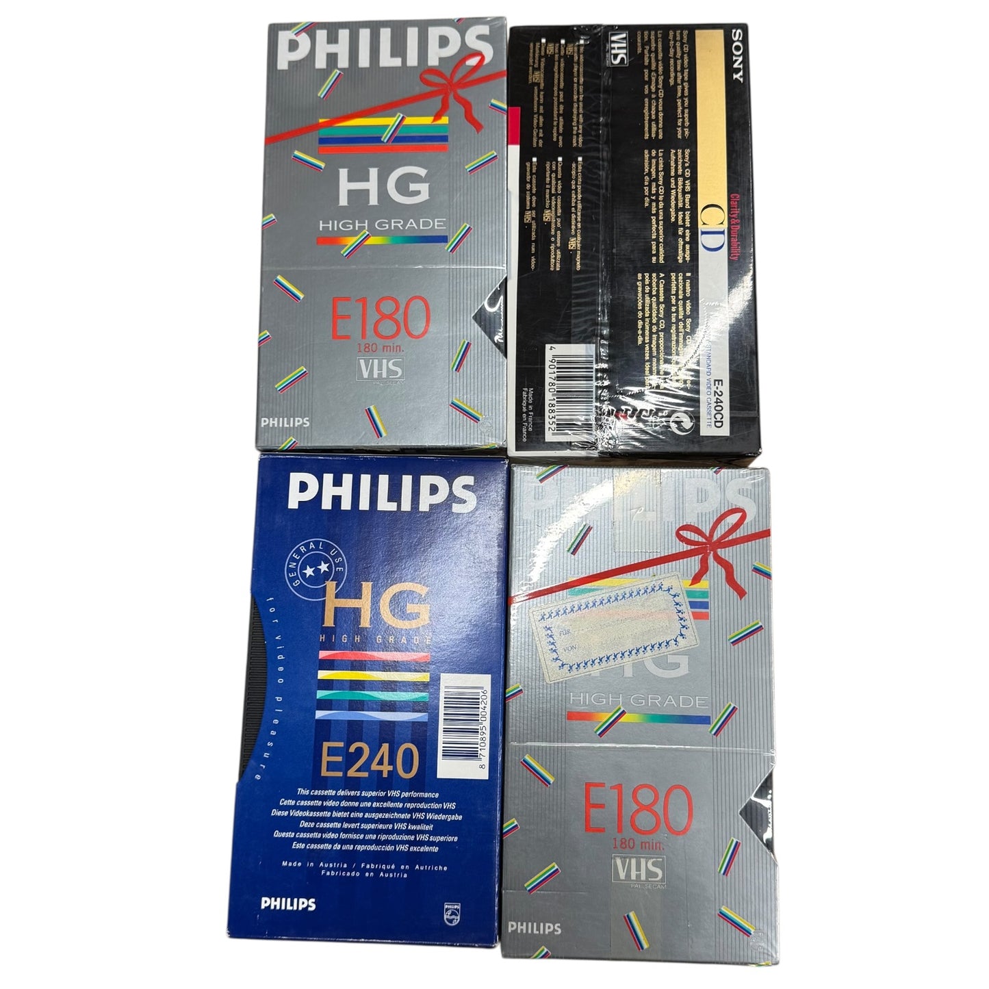 VHS Sony CD und Philips HG Videokassetten 4 Stück