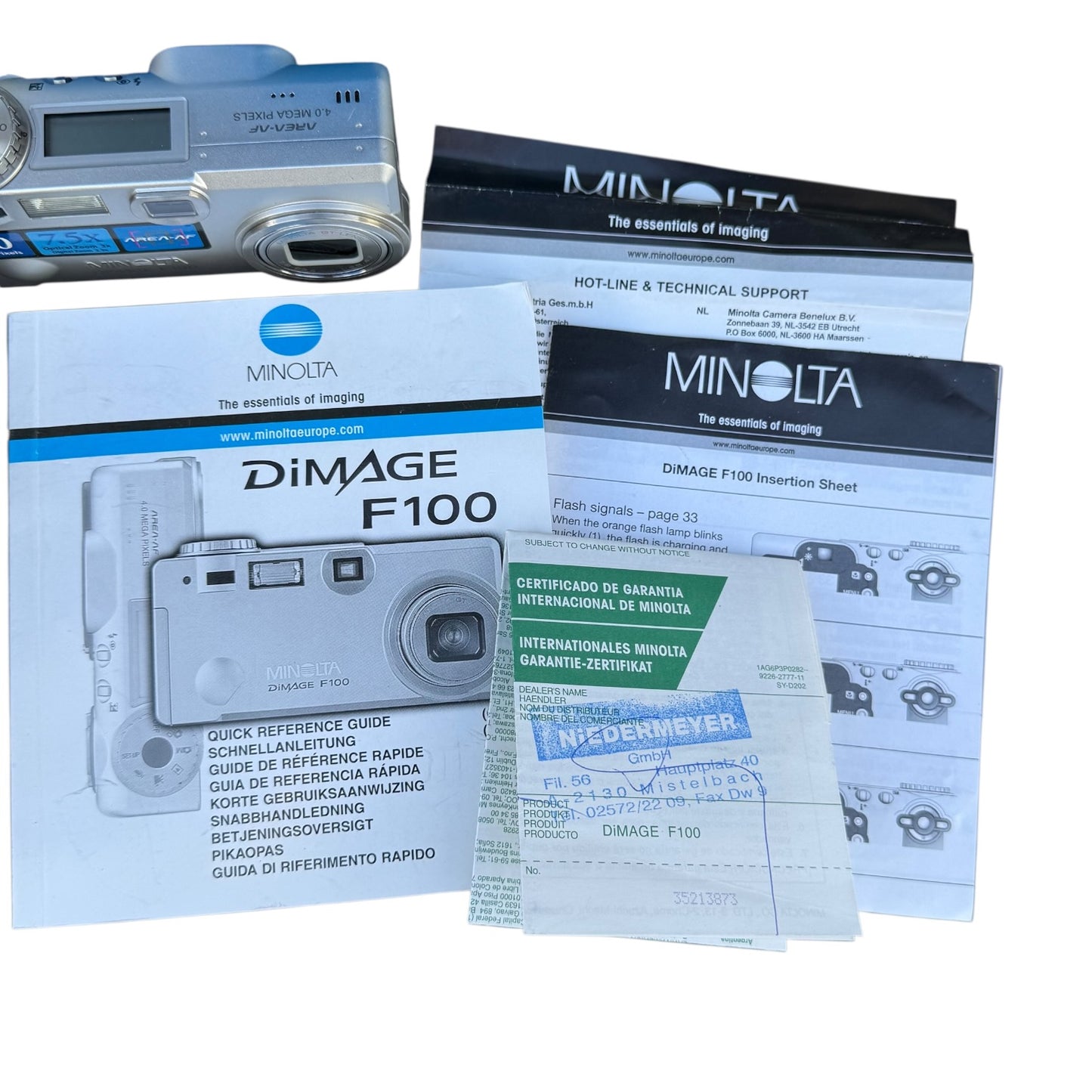 Dimage Minolta f100 digital Camera Foto
