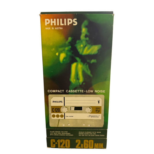 Philips Kassetten C-120 5Stk. Mit Original Verkaufsschuber