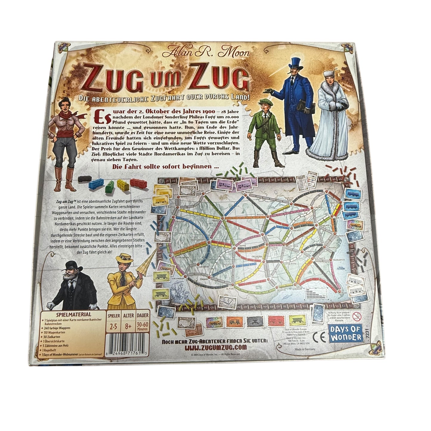 Zug um Zug Brettspiel Days of Wonder Spiel des Jahres 2004