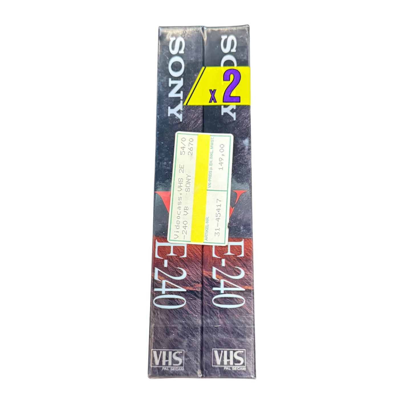 Videokassetten Leer Kassetten SONY V E 240 2 Stk. OVP