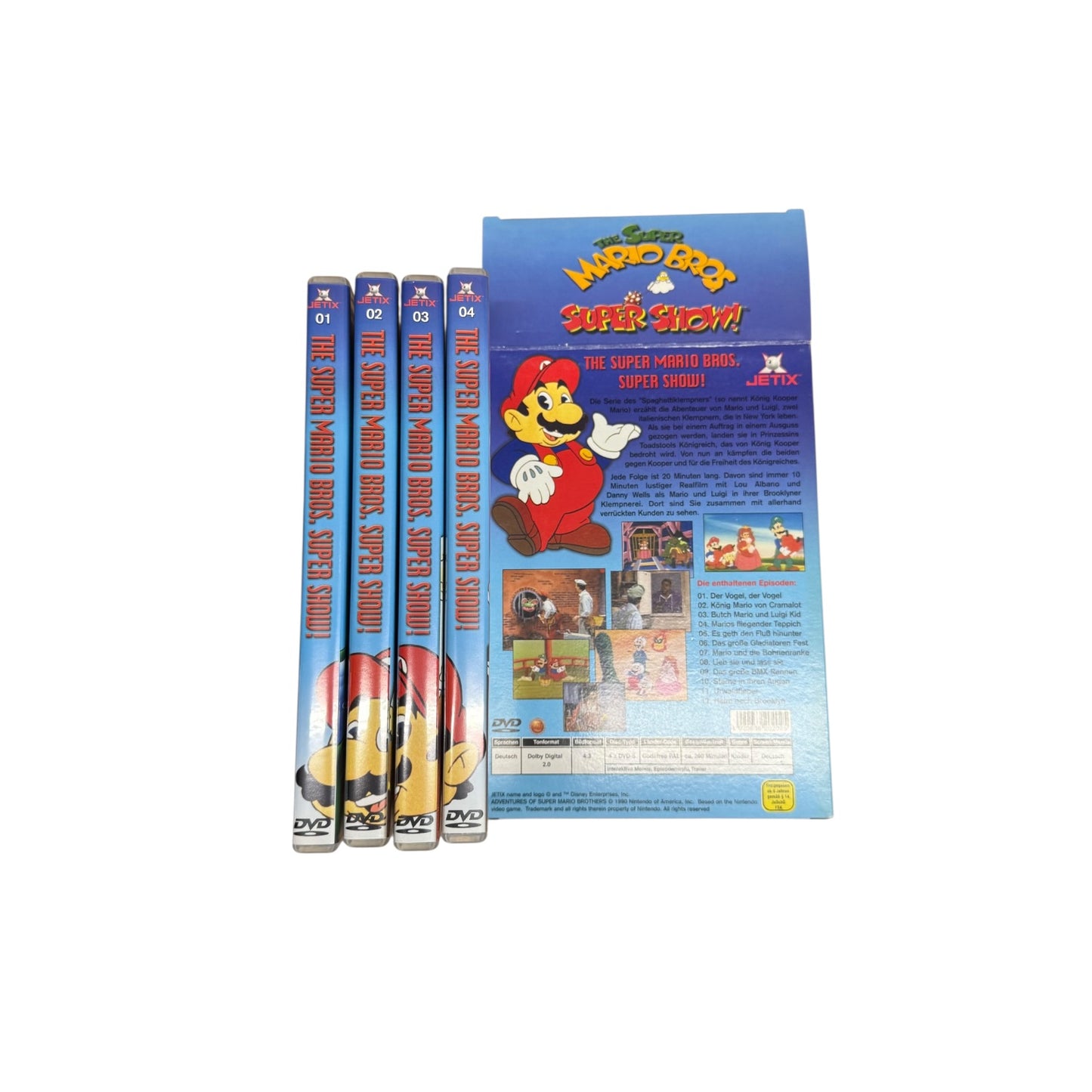 Super Mario Bros Super Show 4DVDs 12 Folgen DVD Box Jetix 1990