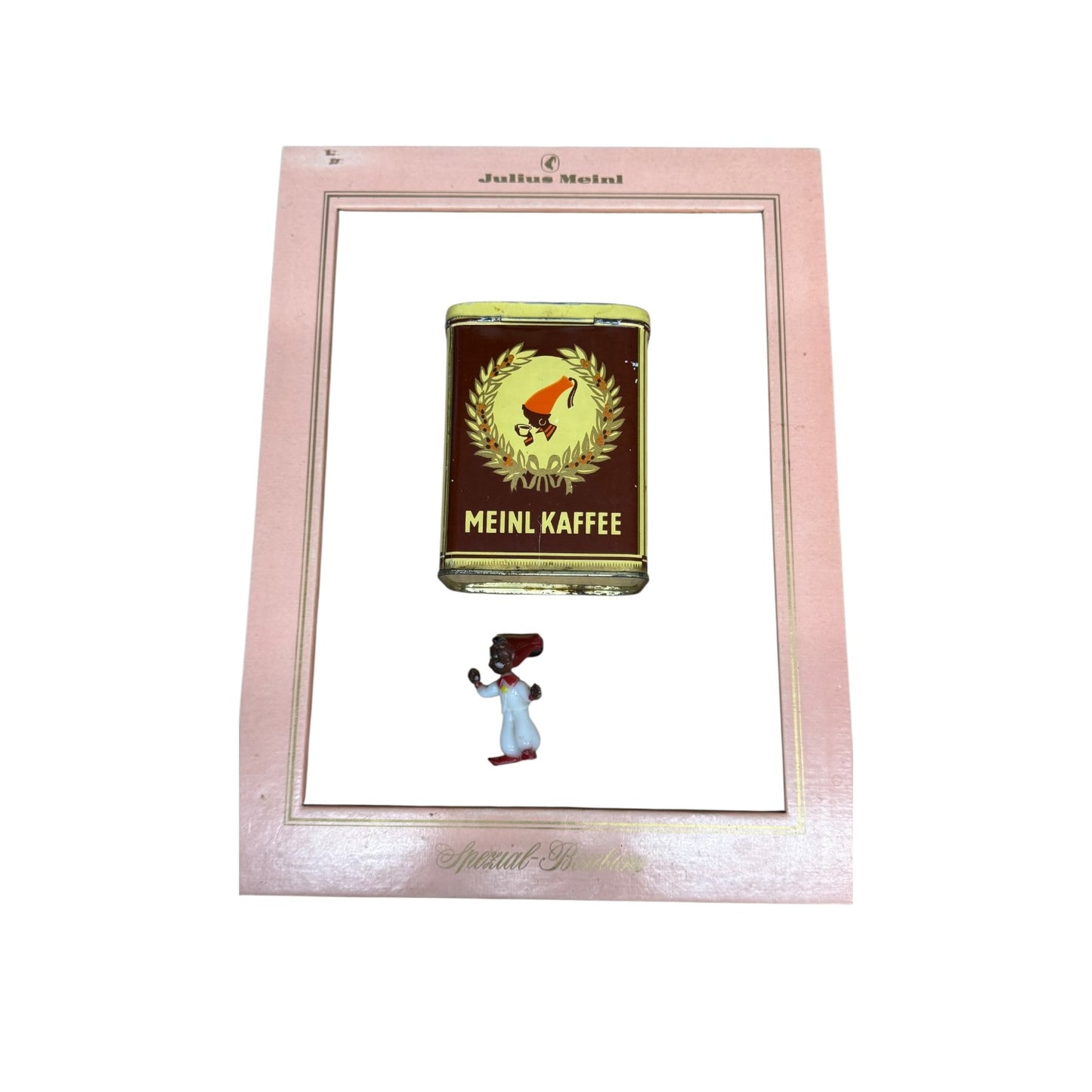 Julius Meinl Kaffee Dose Bilderrahmen Figur Werbefigur