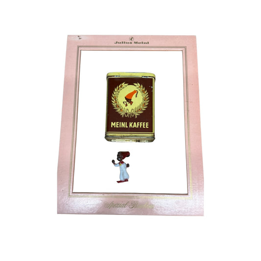 Julius Meinl Kaffee Dose Bilderrahmen Figur Werbefigur