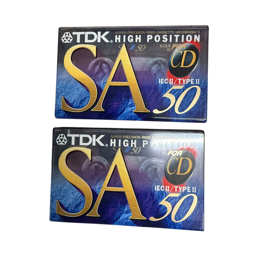 Musik Leer Kassetten 2 Stk. TDK SA50 Neu OVP