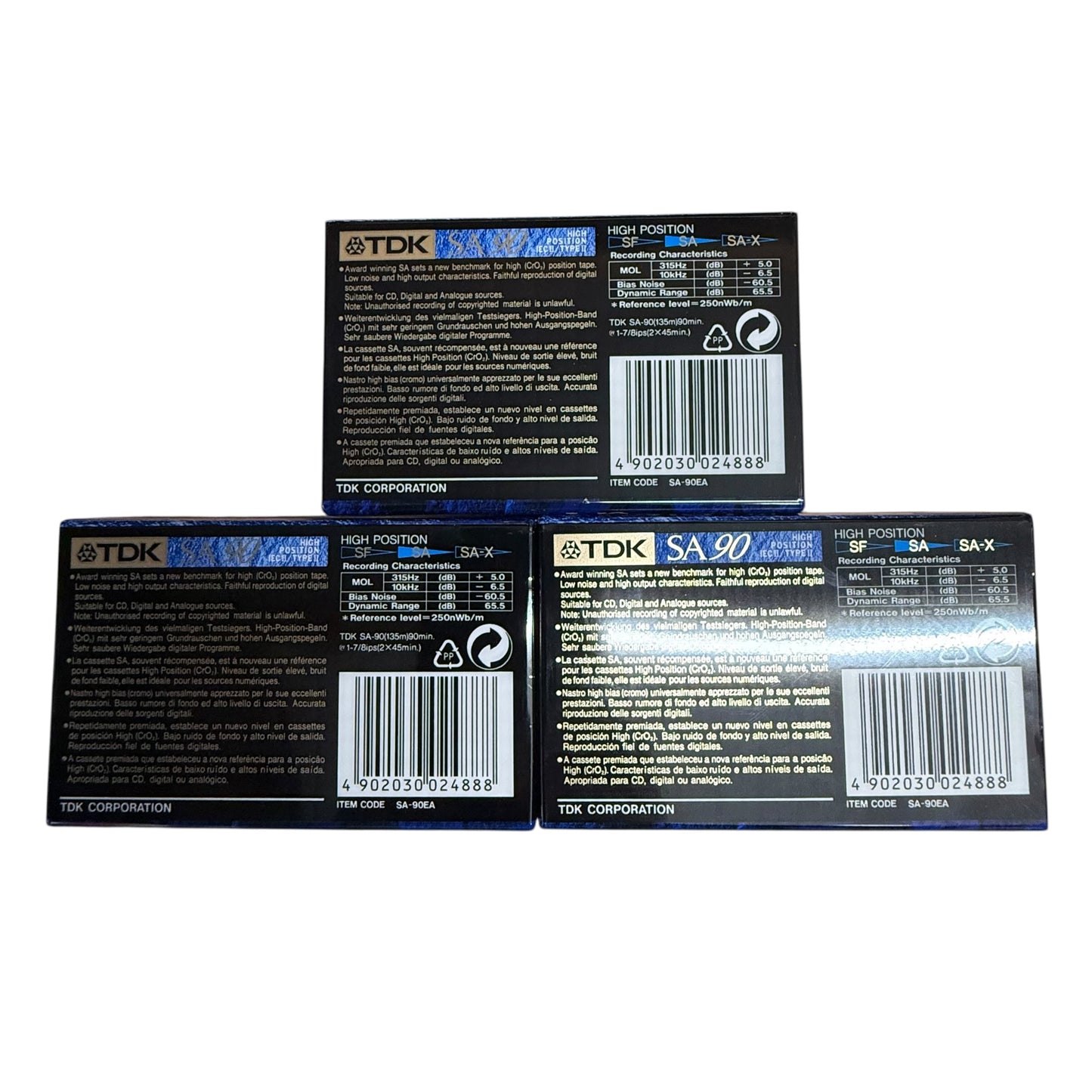 Musik Leer Kassetten 3 Stk. TDK SA90 Neu OVP