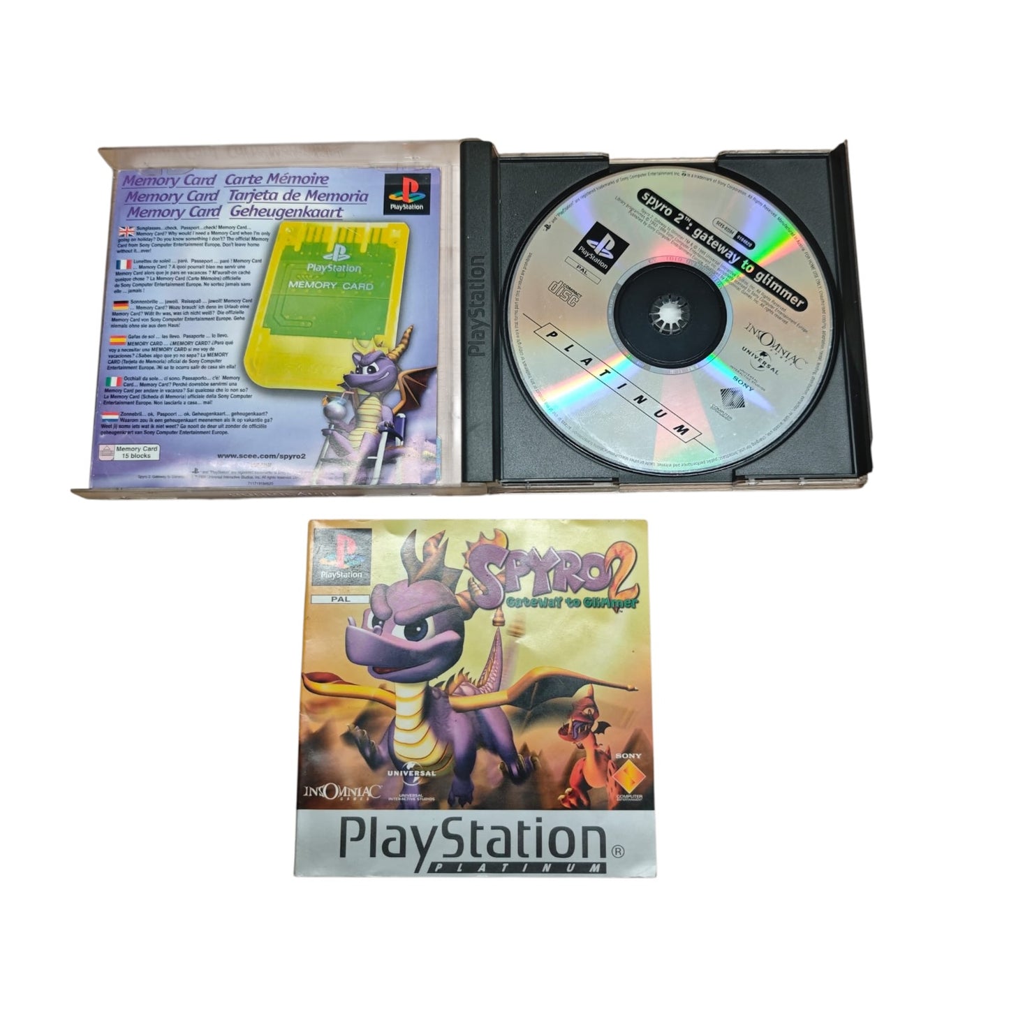 Spryro Gateway to Glimmer PS Sony Playstation 1999
