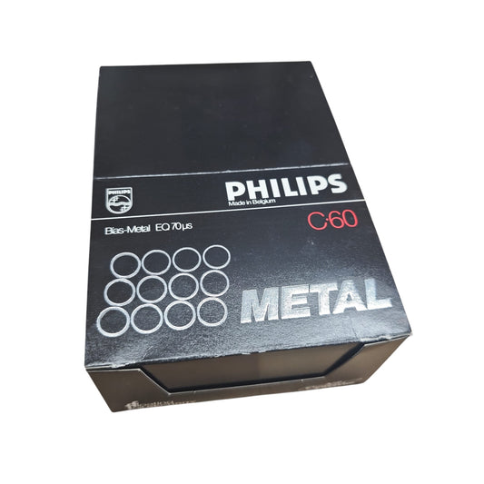 Musik Kassetten Philips Metal C60 Bas Metal EQ 70us 6 Stk OVP
