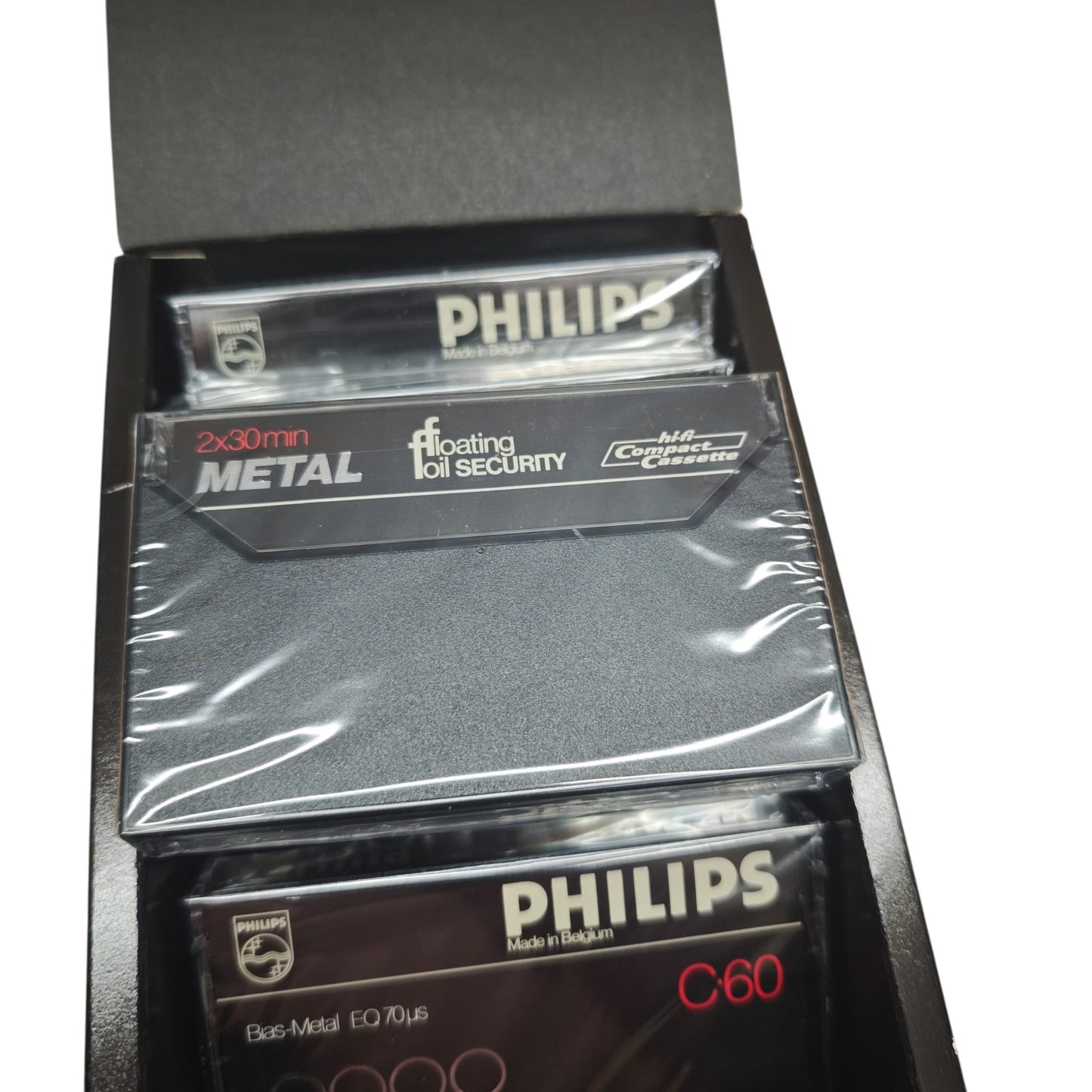 Musik Kassetten Philips Metal C60 Bas Metal EQ 70us 6 Stk OVP