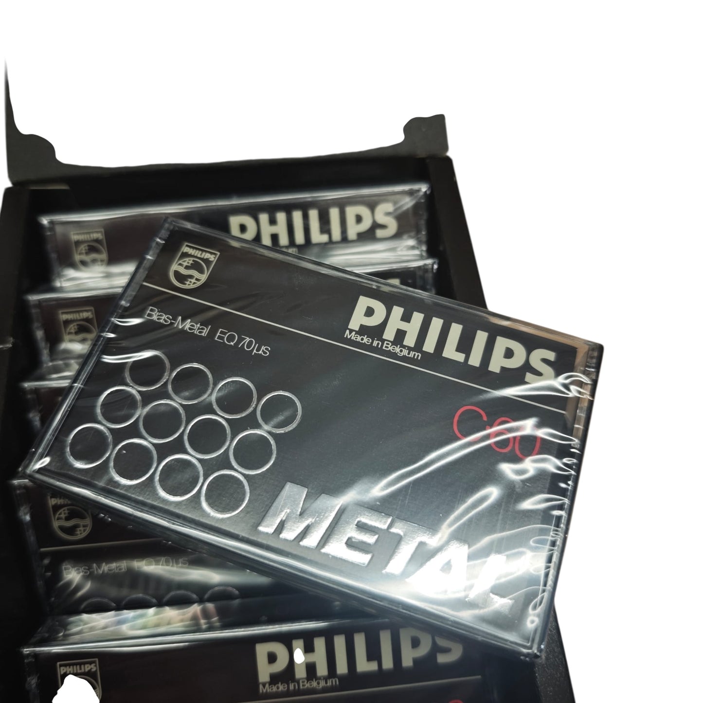 Musik Kassetten Philips Metal C60 Bas Metal EQ 70us 6 Stk OVP
