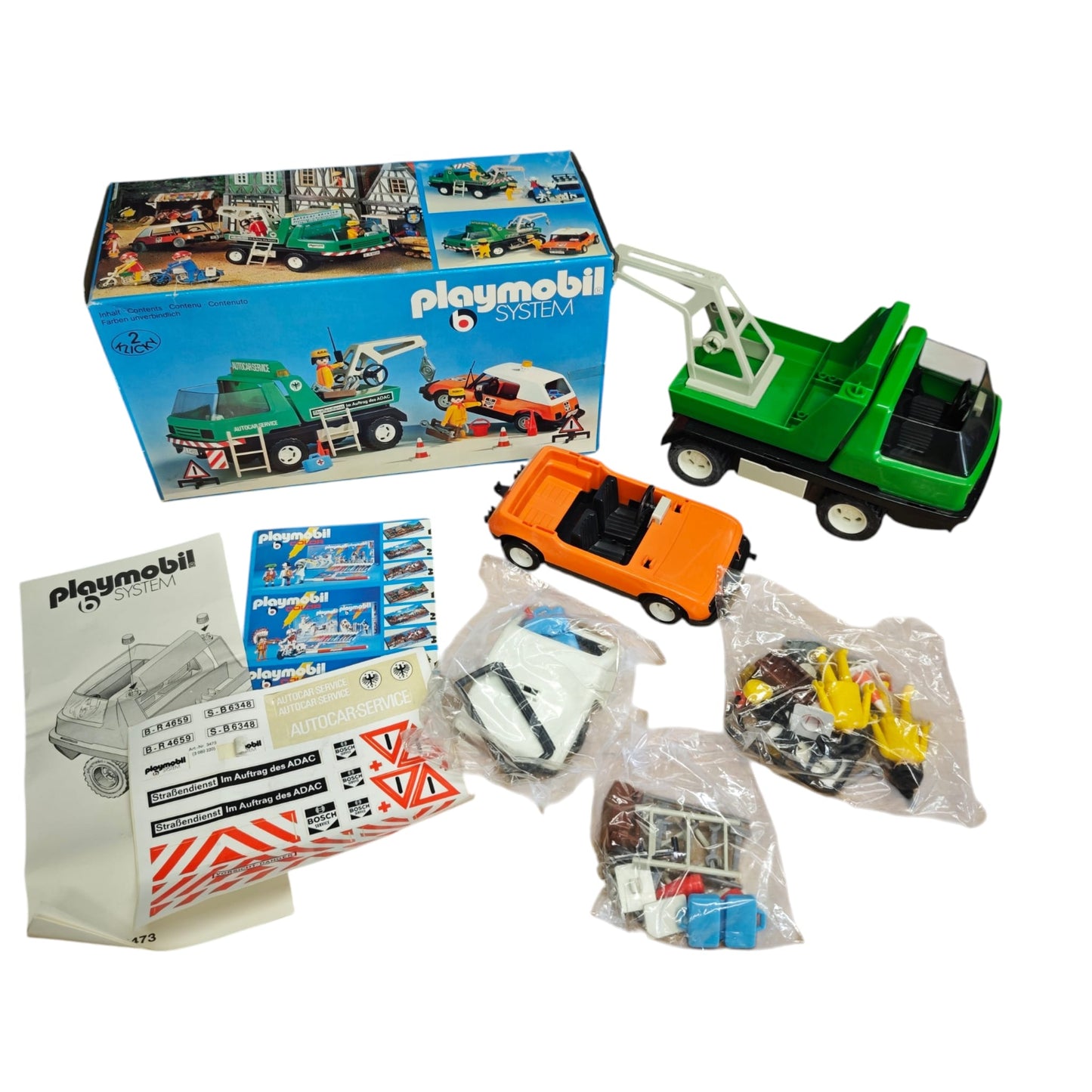 Playmobil System 3473v1 Ablepwagen und Reperaturauto Neu OVP