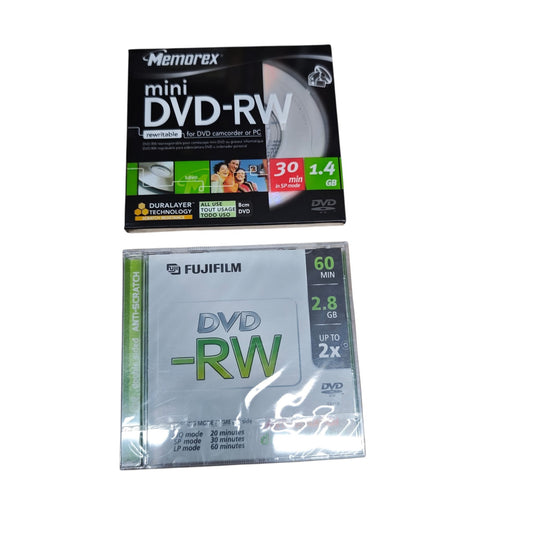 Memorex mini DVD-RW Fujifilm leer Camcorder