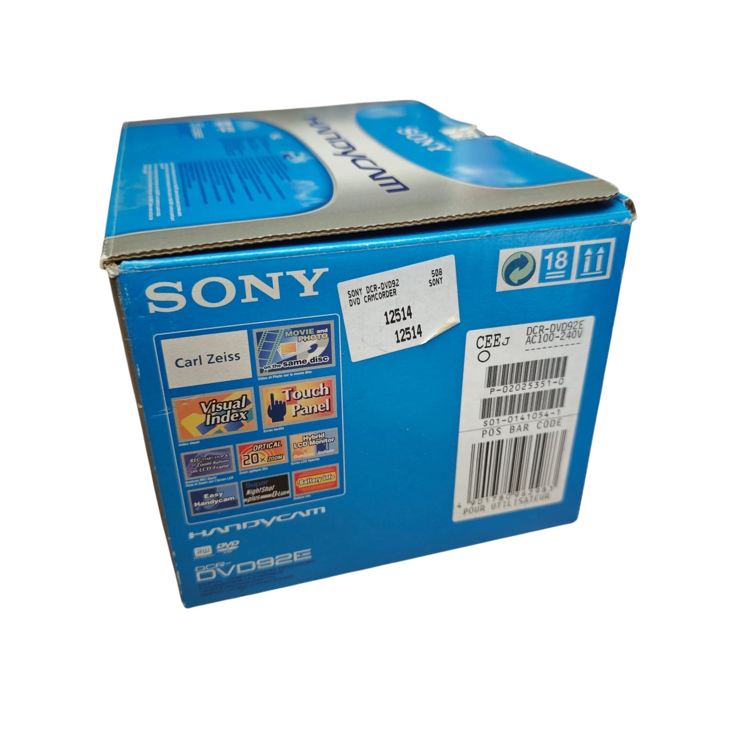 Sony Handycam DCR- DVD92E Zeiss  Camcorder