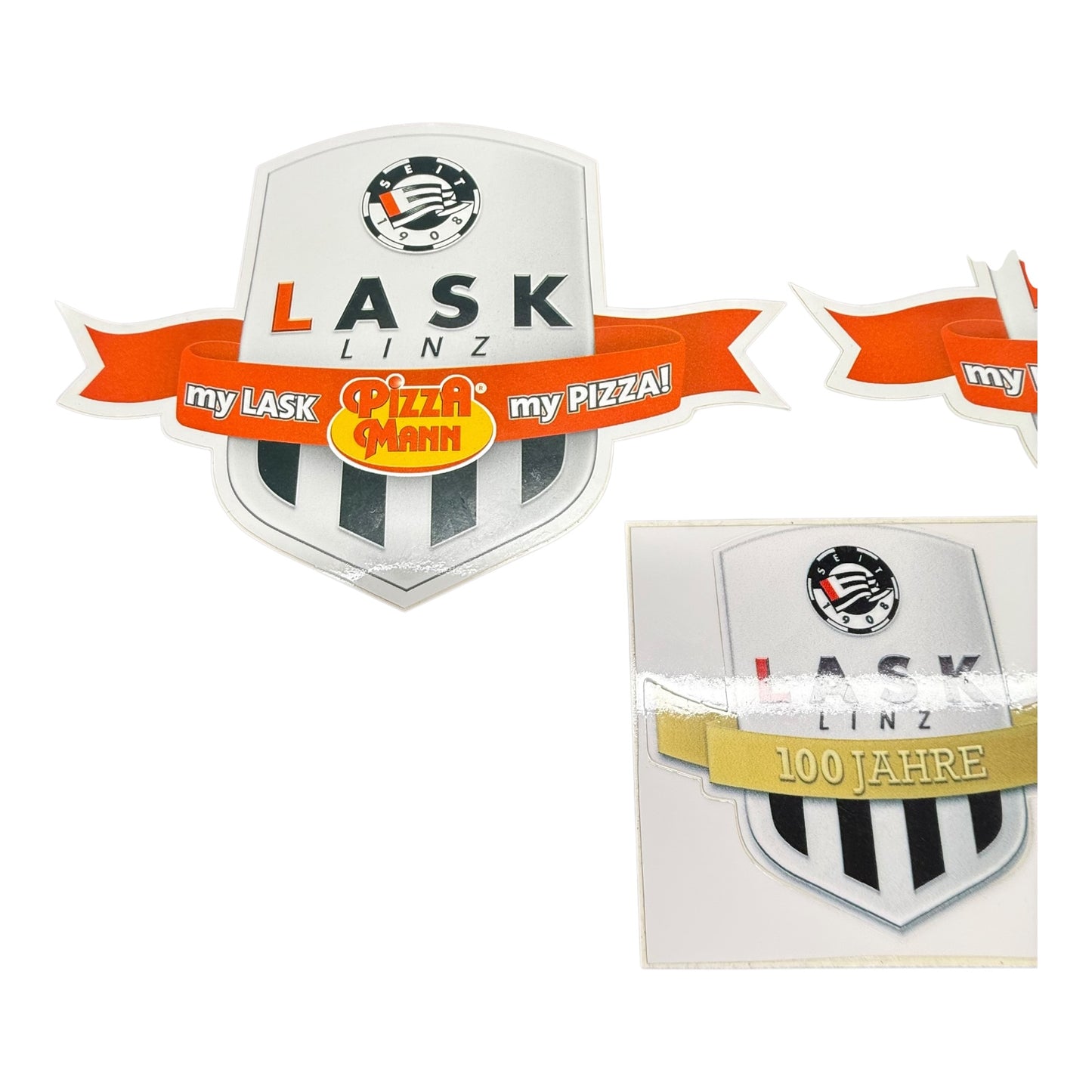 Sticker Lask Linz Pizza Mann Konvolut Aufkleber