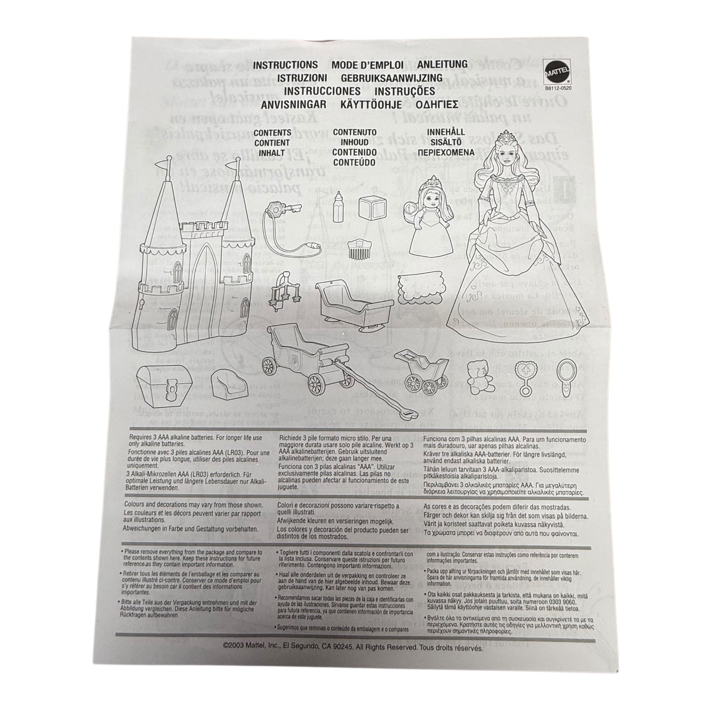 Barbie Schloss klein Mit Schlüssel und Sound