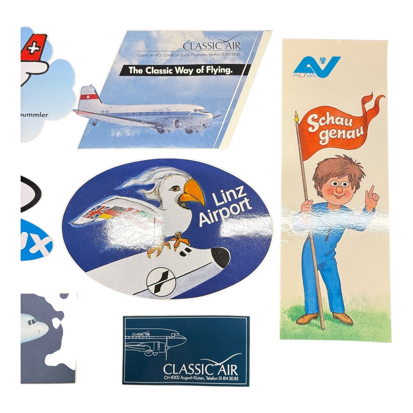 Sticker Aua Air Airport Konvolut Aufkleber