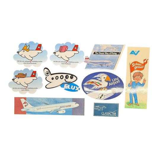 Sticker Aua Air Airport Konvolut Aufkleber