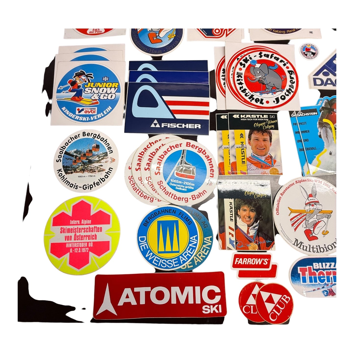 Sticker Ski Dachstein Atomic Schifahren Fischer Aufkleber Konvolut