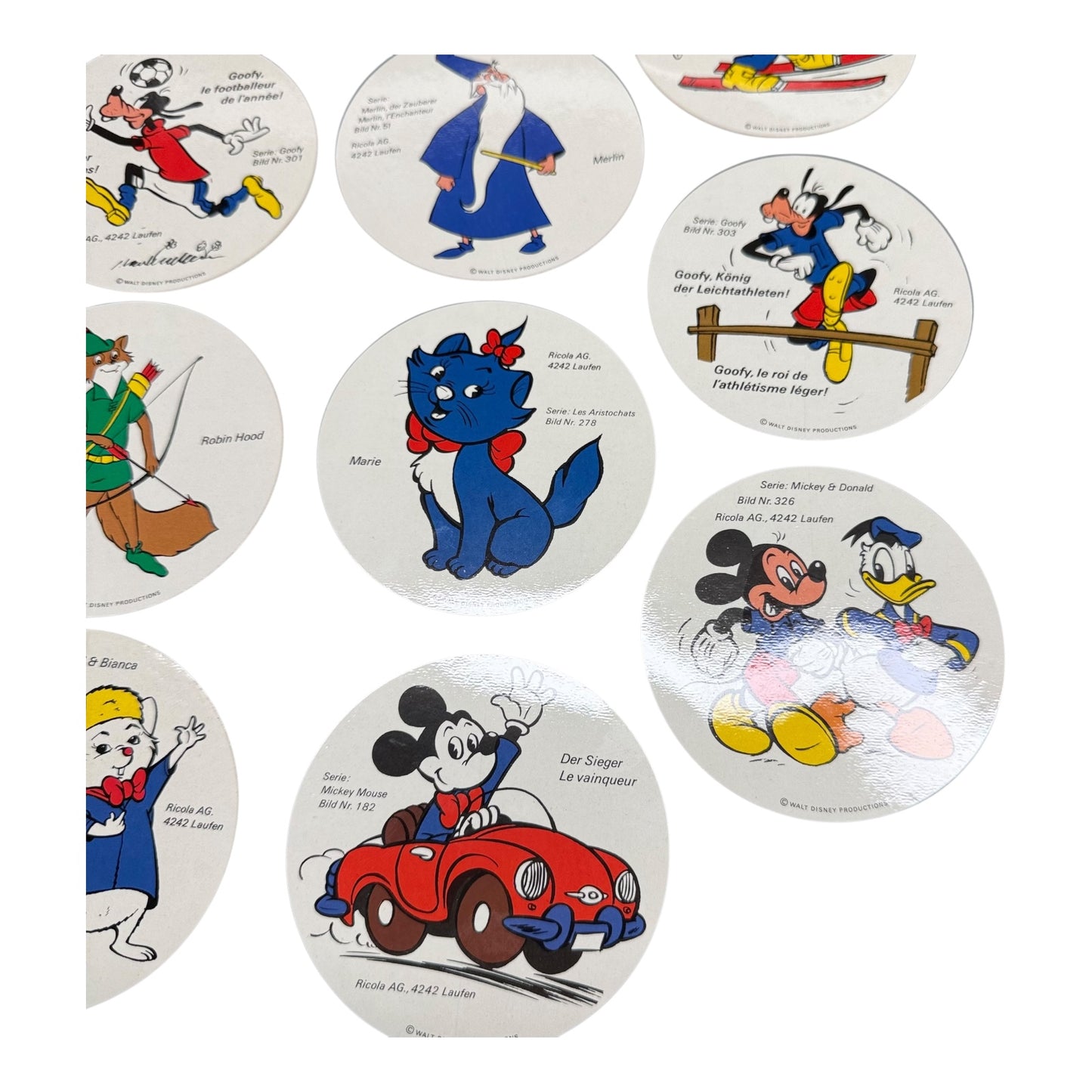 Sticker Walt Disney Donald Duck Goofy Mickey Maus Konvolut