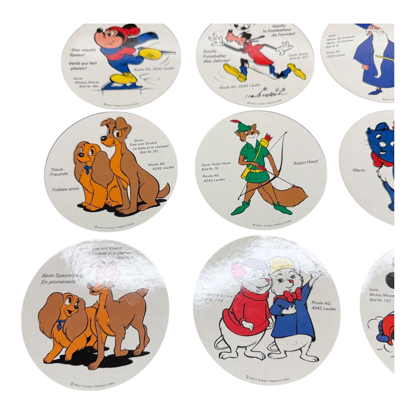Sticker Walt Disney Donald Duck Goofy Mickey Maus Konvolut