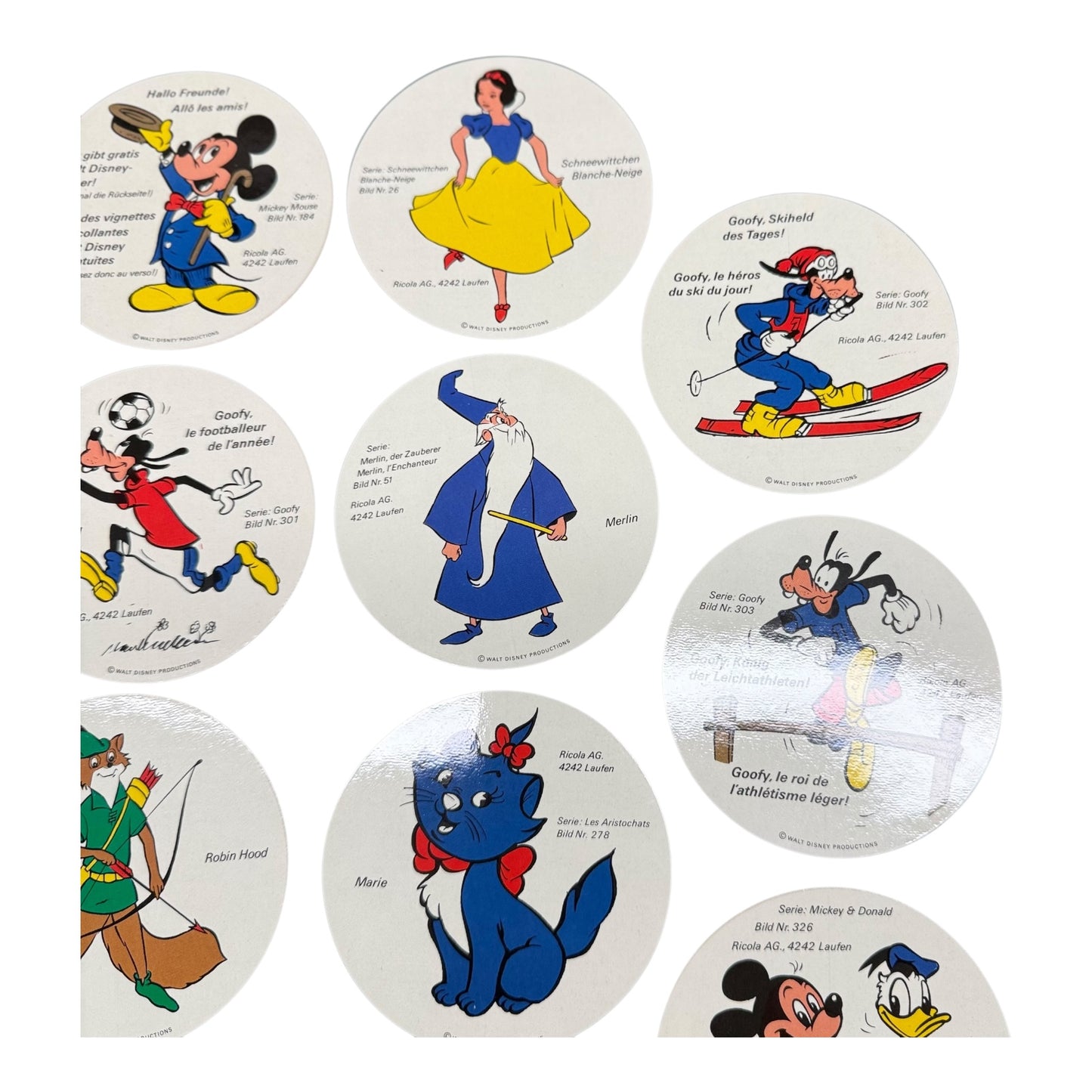 Sticker Walt Disney Donald Duck Goofy Mickey Maus Konvolut