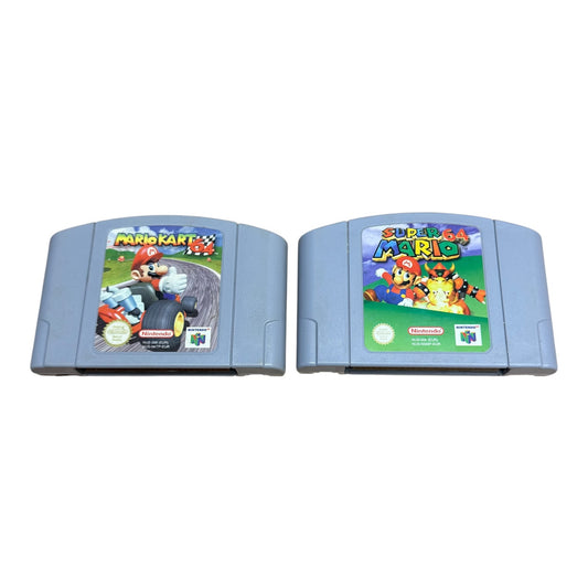 Zwei Nintendo N64 Spiele Super Mario und Mari Kart 64