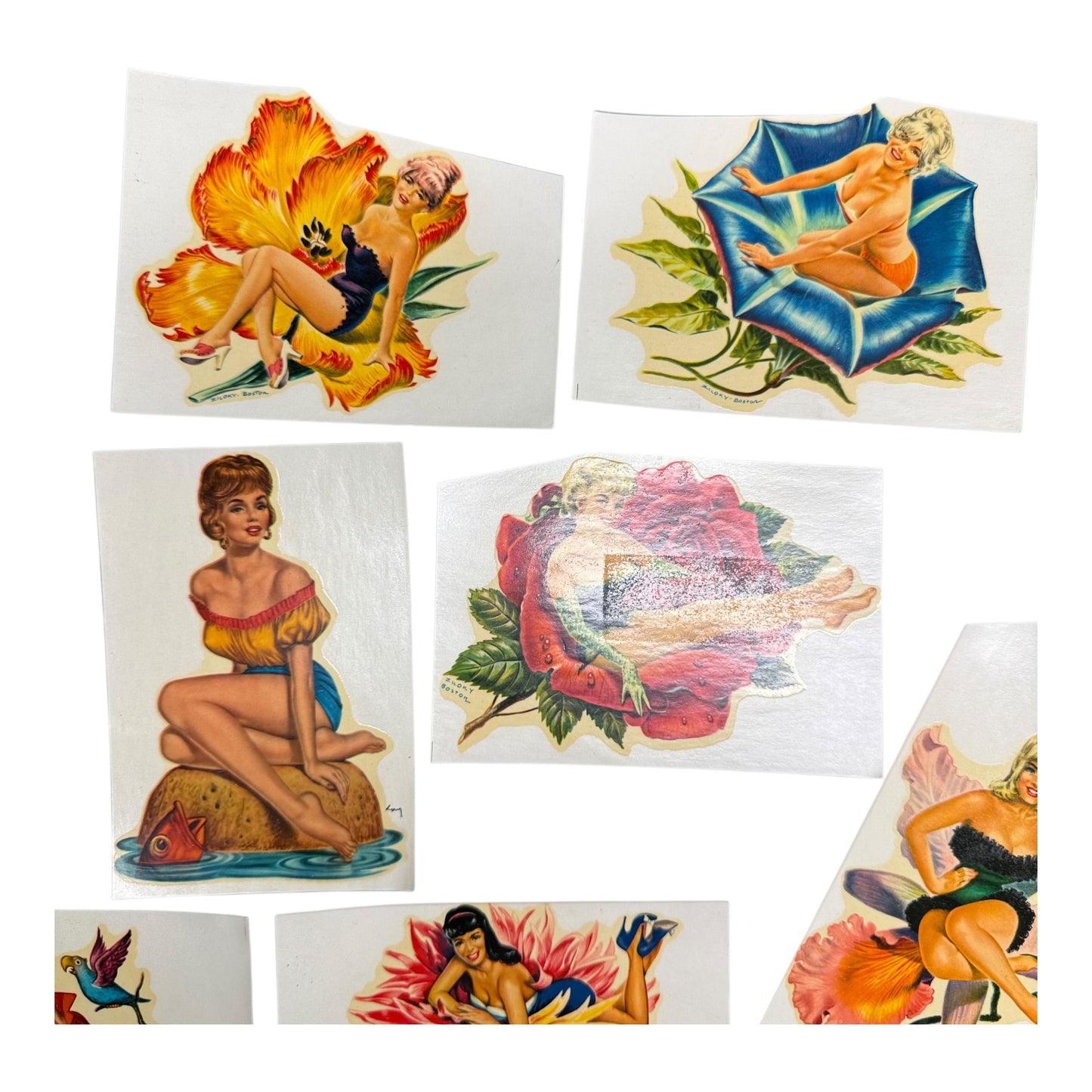 Sticker Pin Up Girls Wasser Abziehbilder Konvolut
