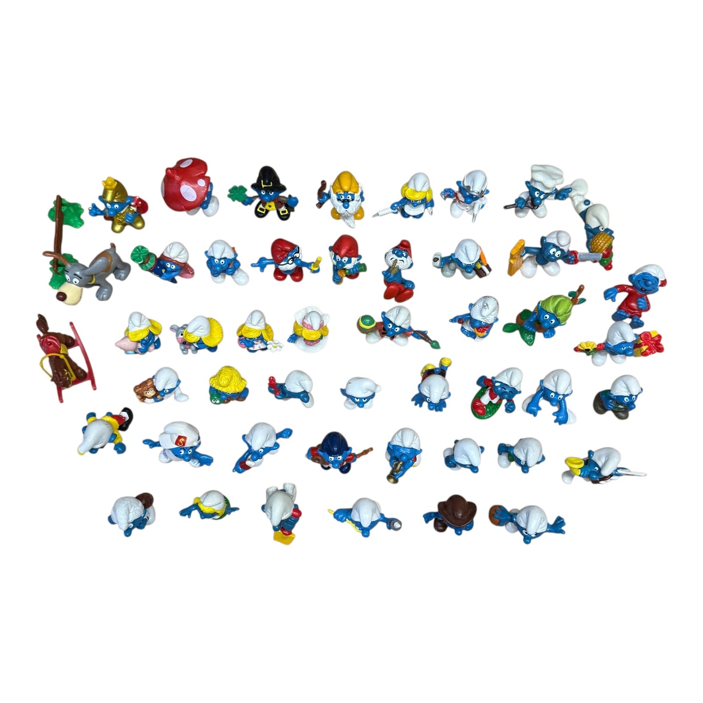 Schlümpfe Konvolut ca 47 Stück ca 1965 bis 1991 Groß2